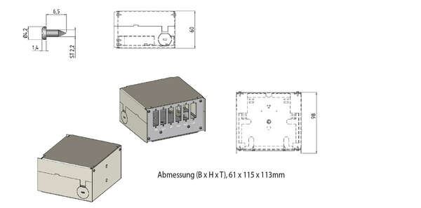 Naar omschrijving van 53705-1V3 - Din Rail Splice box zonder front