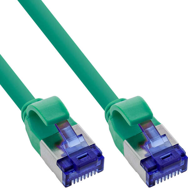 Naar omschrijving van 74925G - Patch cable slim, Cat.6A, S/FTP, TPE (LSZH) flexible, PoE, green, 25m