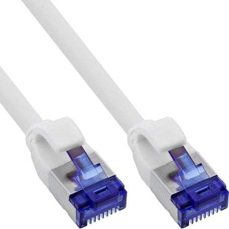 Naar omschrijving van 74903W - Patch cable slim, Cat.6A, S/FTP, TPE (LSZH) flexible, PoE, white, 3m