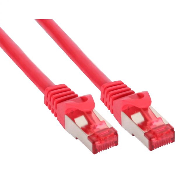 Naar omschrijving van 76933R - Patch cable S/FTP (PiMf), Cat.6, halogeenvrij, rood, 0.3m