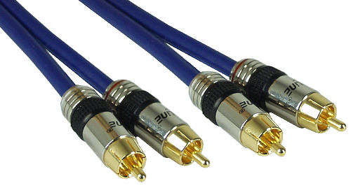 Naar omschrijving van 89750P - InLine Tulp audiokabel,  Premium, vergulde contacten, 2x Tulp M/M, 0.5m