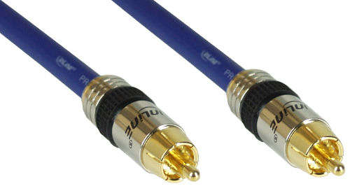 Naar omschrijving van 89850P - InLine Tulp videokabel en digitale audiokabel,  Premium, vergulde contacten, Tulp M/M, 0.5m