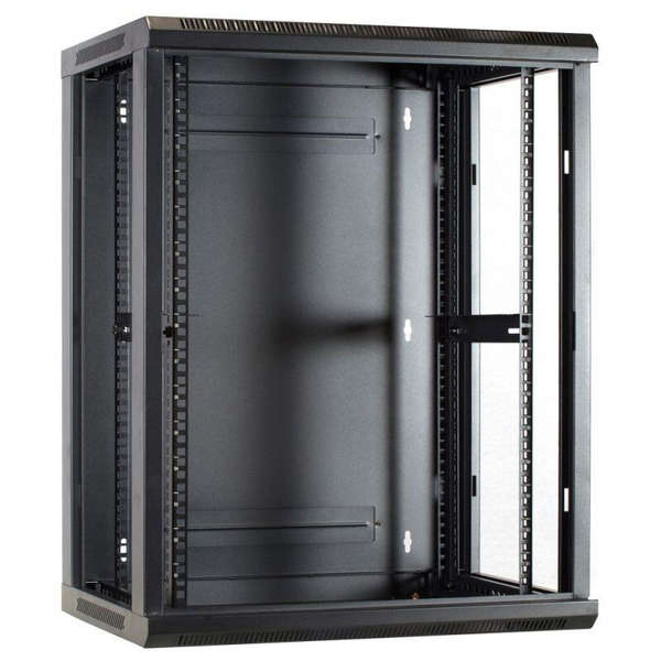 Naar omschrijving van AST19-6412M - 12U wandkast met metalen deur 600x450x635mm (BxDxH)