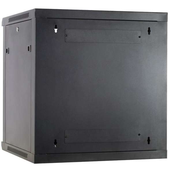 Naar omschrijving van AST19-6612-FD - 12U wandkast met glazen deur 600x600x635mm (BxDxH)