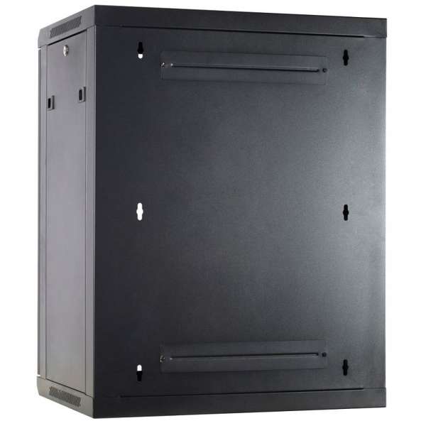 Naar omschrijving van AST19-6615-FD - 15U wandkast met glazen deur 600x600x770mm (BxDxH)