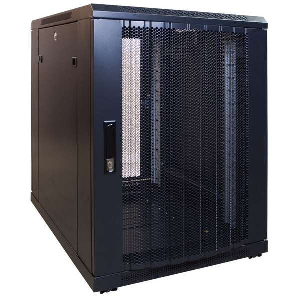 Naar omschrijving van AST19-6615PP-MINI - 15U mini serverkast met geperforeerde deur 600x600x860mm (BxDxH)