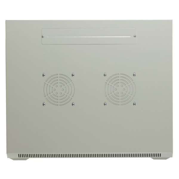 Naar omschrijving van AST19-6615W-FD - 15U witte wandkast met glazen deur 600x600x770mm (BxDxH)