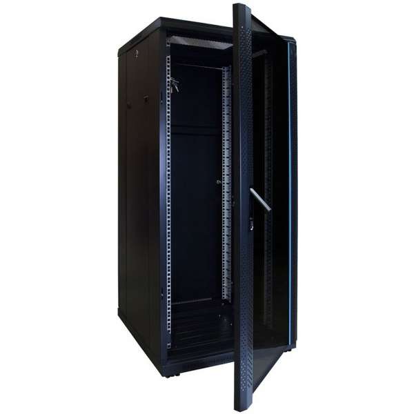 Naar omschrijving van AST19-6627 - 27U serverkast met glazen deur 600x600x1400mm (BxDxH)