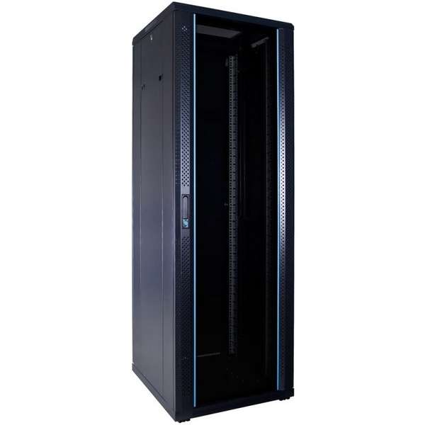 Naar omschrijving van AST19-6637 - 37U serverkast met glazen deur 600x600x1800mm (BxDxH)