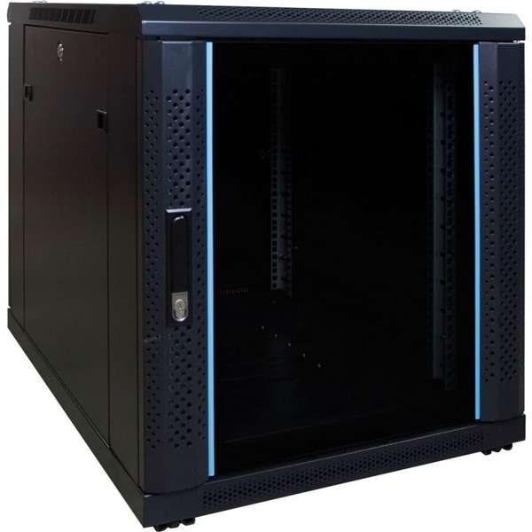 Naar omschrijving van AST19-6812 - 12U, 19Inch serverkast, glazen deur (BxDxH) 600x800x643mm