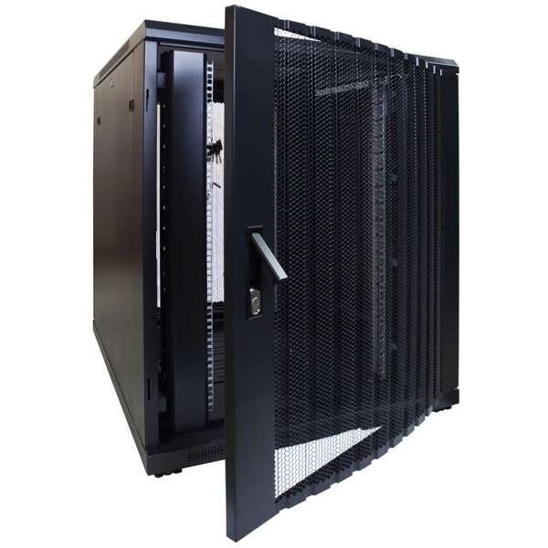 Naar omschrijving van AST19-8018PP - 18U serverkast met geperforeerde deur 800x1000x1000mm (BxDxH)