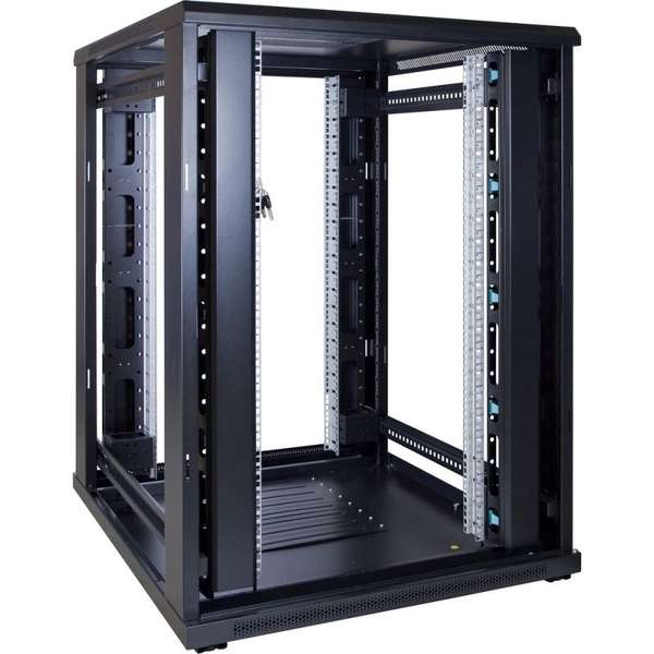 Naar omschrijving van AST19-8022 - 22U, 19Inch serverkast, glazen deur (BxDxH) 800x1000x1094mm