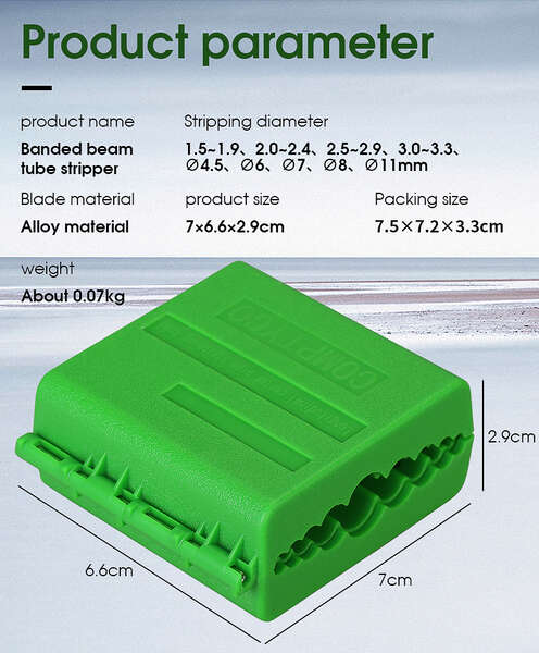 Naar omschrijving van AUA-09 - Kabelstripper glasvezelkabel lengterichting 1.5-11mm COMPTYCO