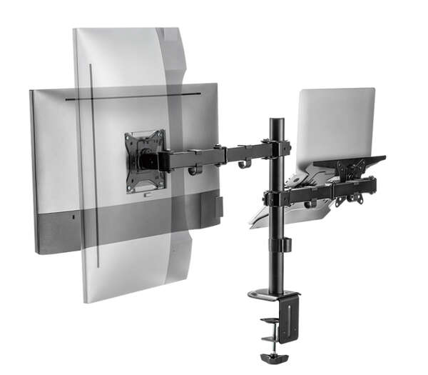 Naar omschrijving van BP0175 - Monitor mount, 17''-32'' with Laptop Holder, steel