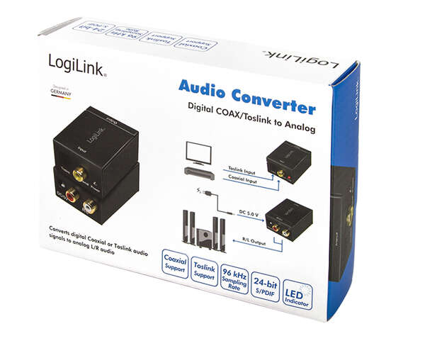 Naar omschrijving van CA0100 - Audio Converter, Digital to Analog SPDIF/COAX