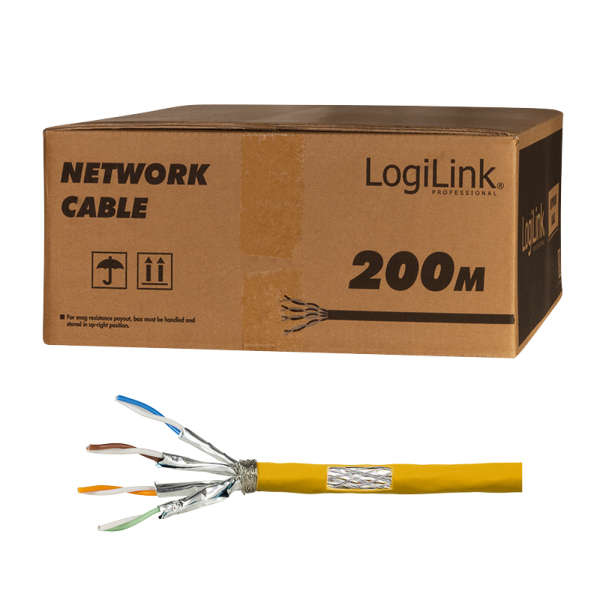 Naar omschrijving van CPV0071 - Cat.7A 1200MHz Installation Cable 23 AWG S/FTP 200m, yellow