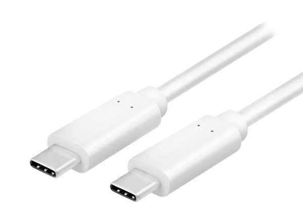 Naar omschrijving van CU0131 - USB 3.2 Gen2 Type-C cable, C/M to USB-C/M, E-mark, PD, 4K/60 Hz, white, 1 m