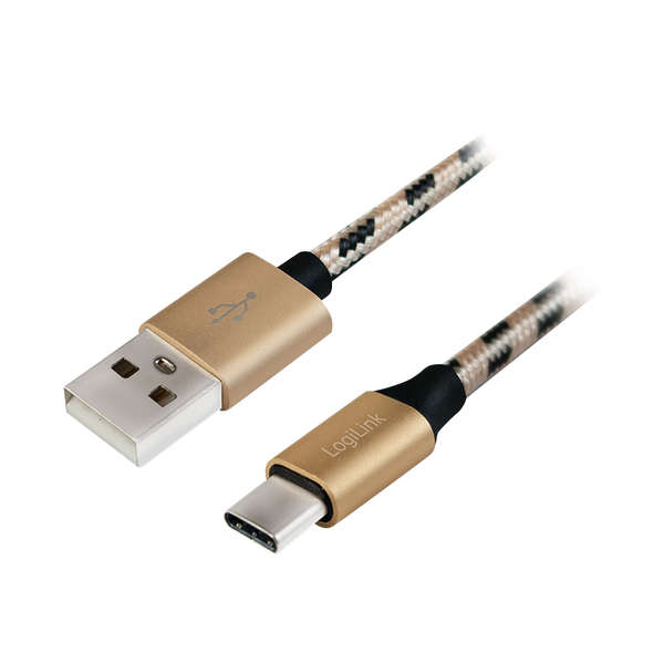 Naar omschrijving van CU0135 - Sync & charging cable, USB 2.0 AM to USB-C male, 2m