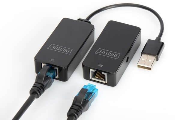 Naar omschrijving van DA-70141 - USB Extender, USB 2.0, 50 m for use with Cat5/5e/6 (UTP, STP or SFT) cable