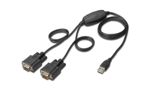 Naar omschrijving van DA-70158 - USB to Serial Adapter, RS232 2 x RS232, cable type, Chipset: FT2232H, 1.5m