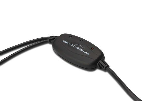 Naar omschrijving van DA-70158 - USB to Serial Adapter, RS232 2 x RS232, cable type, Chipset: FT2232H, 1.5m