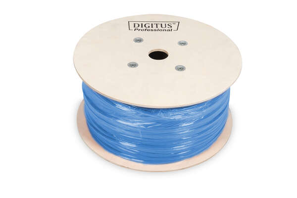 Naar omschrijving van DK-1613-A-VH-305 - CAT 6A U-UTP installation cable, 500 MHz Eca (EN 50575), AWG 23/1, 305 m drum, sx, blue