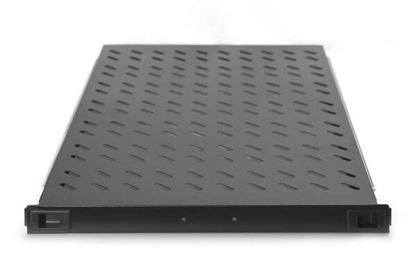 Naar omschrijving van DN-19-TRAY-2-1000SW - 1U extendible shelf for 1000 mm depth racks 44x483x720 mm, up to 65 kg, black (RAL 9005)