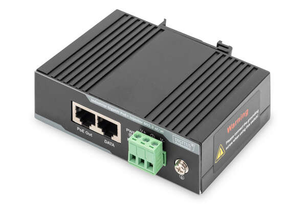 Naar omschrijving van DN-651112 - Industrial Gigabit Ethernet PoE+ Injector, 802.3 af/at, 60 W