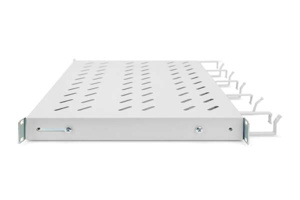 Naar omschrijving van DN-97680 - 1U fixed shelf for 600 mm depth cabinets incl. cable management, grey