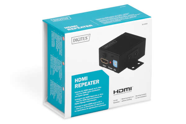 Naar omschrijving van DS-55901 - HDMI High Speed Repeater, Full HD, 1080p Bandwidth 225MHz, wall mountable