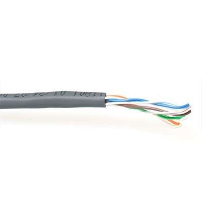 Naar omschrijving van ES305B - ACT CAT5E U/UTP PVC massief grijs 305 m