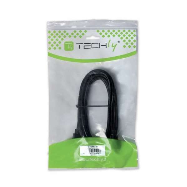 Naar omschrijving van HDMI2-4-EXT050 - Techly HDMI High Speed Extension Cable with Ethernet 4K 60Hz M / F, 5m