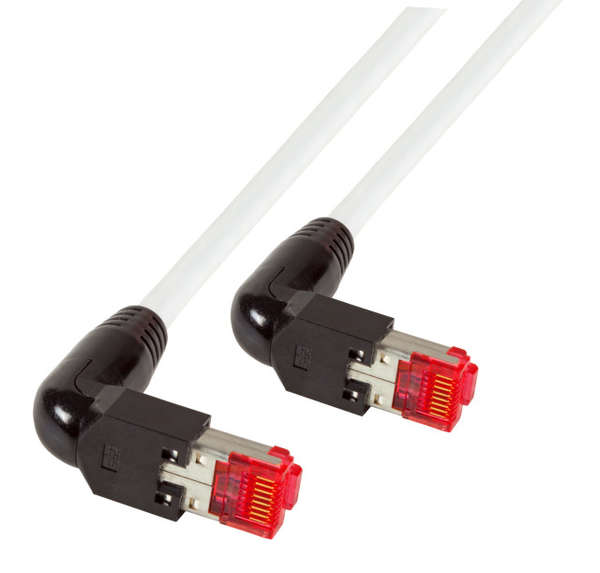 Naar omschrijving van K4137WS-020 - Cat.6A TM21 Patch Cable S/FTP 90gr. Angled, Wit, 2 Mtr.