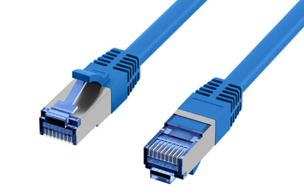 Naar omschrijving van SL6ABL0015 - RJ45 Patch Cord Cat.6A S/FTP LSZH blue 0,15m