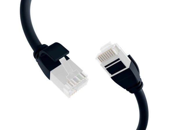 Naar omschrijving van K8108SW-1-5 - RJ45 Patch Cord Cat.6A U/UTP TPE 3,6mm ultraflex black 1.5m