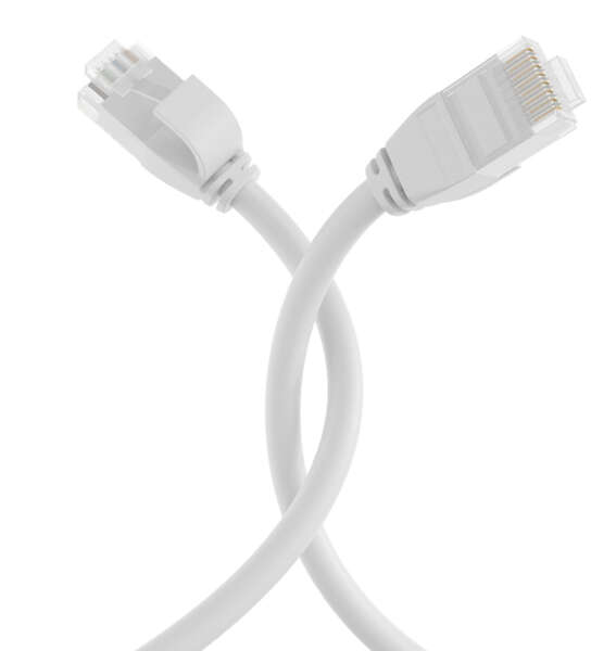 Naar omschrijving van K8108WS-0-15 - RJ45 Patch Cord Cat.6A U/UTP TPE 3,6mm ultraflex white 0,15m