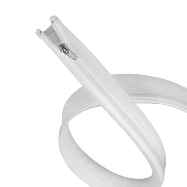 Naar omschrijving van KAB0090 - Cable sleeve with zipper, Polyester, Ø 30 mm, white, 5 m