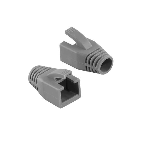 Naar omschrijving van MP0035 - RJ45 plug strain relief boot, 8.0 mm, grey, 50 pcs.