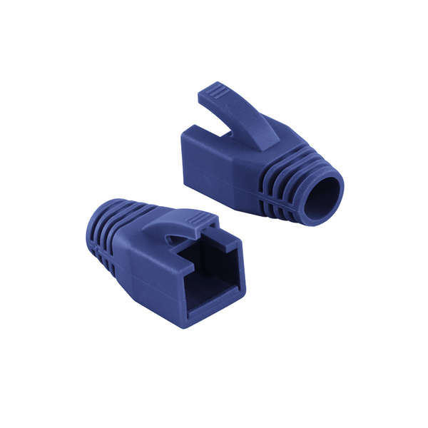 Naar omschrijving van MP0035B - RJ45 plug strain relief boot, 8.0 mm, blue, 50 pcs.