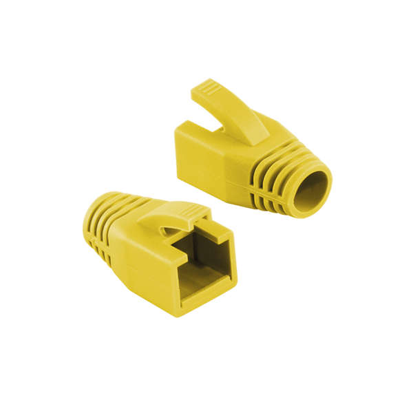 Naar omschrijving van MP0035Y - RJ45 plug strain relief boot, 8.0 mm, yellow, 50 pcs.