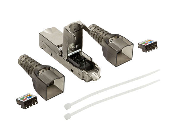 Naar omschrijving van MP0046 - Field assembly Cat.6A cable connector, shielded, slim type