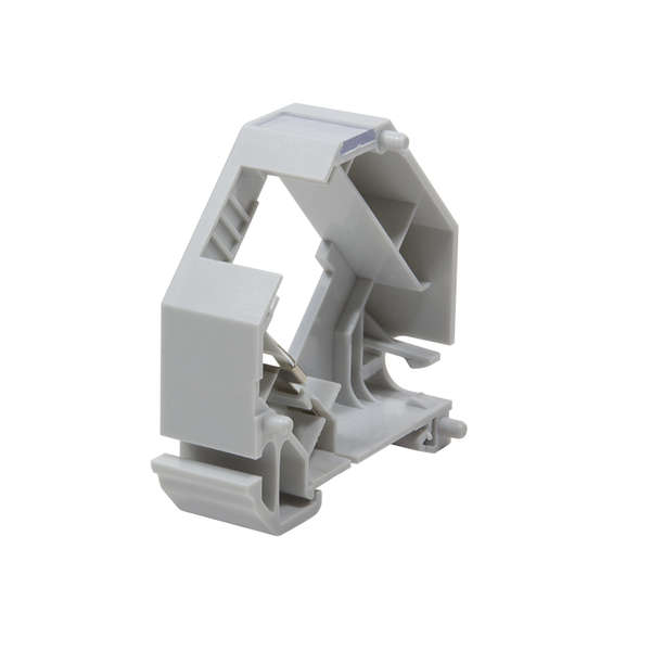 Naar omschrijving van MP0053 - Keystone DIN-Rail adapter for RJ45 keystone jack, stackable