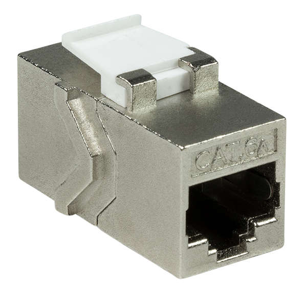 Naar omschrijving van NK4017 - Cat.6A Keystone Inline Coupler STP, only 14.5 mm width, slim type