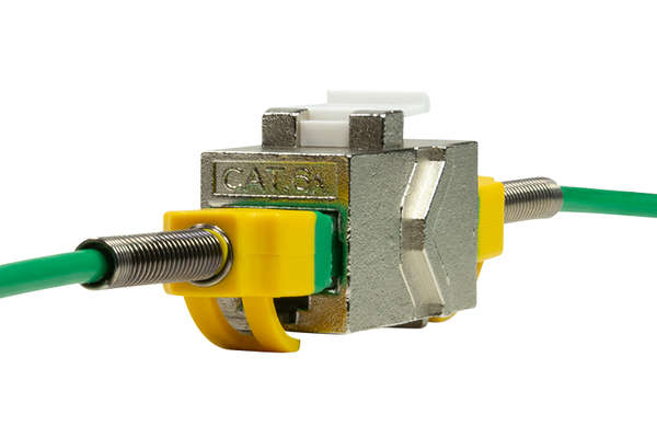 Naar omschrijving van NK4017 - Cat.6A Keystone Inline Coupler STP, only 14.5 mm width, slim type