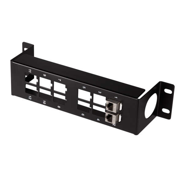 Naar omschrijving van NK4078 - Bracket for 12 Keystone modules, 10 inch or wall mounting