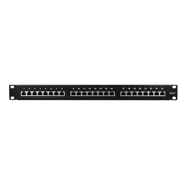 Naar omschrijving van NP0055 - Logilink Patchpaneel Cat.6 STP 24v, 1HE, zwart, RAL9005