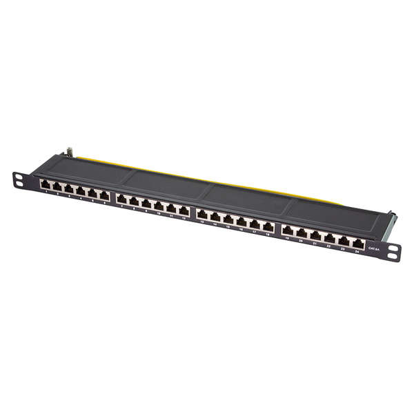 Naar omschrijving van NP0063 - Cat.6A, Shielded 24 ports, 0.5U, black