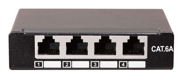 Naar omschrijving van NP0088 - Cat.6A mini distributor,  4 ports, shielded