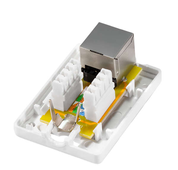 Naar omschrijving van NP0096 - Cat.6A Surface Mounted Box 1 x RJ45, shielded