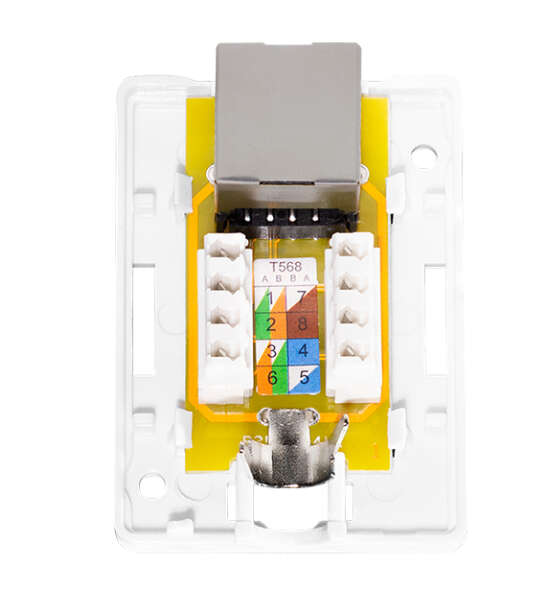 Naar omschrijving van NP0096 - Cat.6A Surface Mounted Box 1 x RJ45, shielded